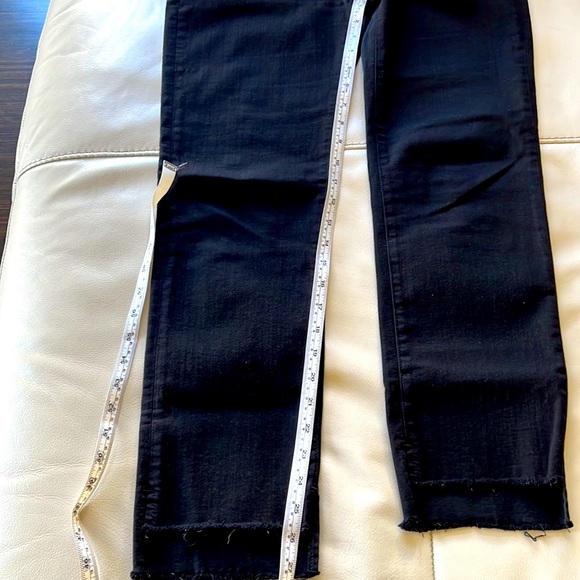 Straight frayed high-rise straight-leg jeans size 28 in excellent condition - Picture 6 of 12